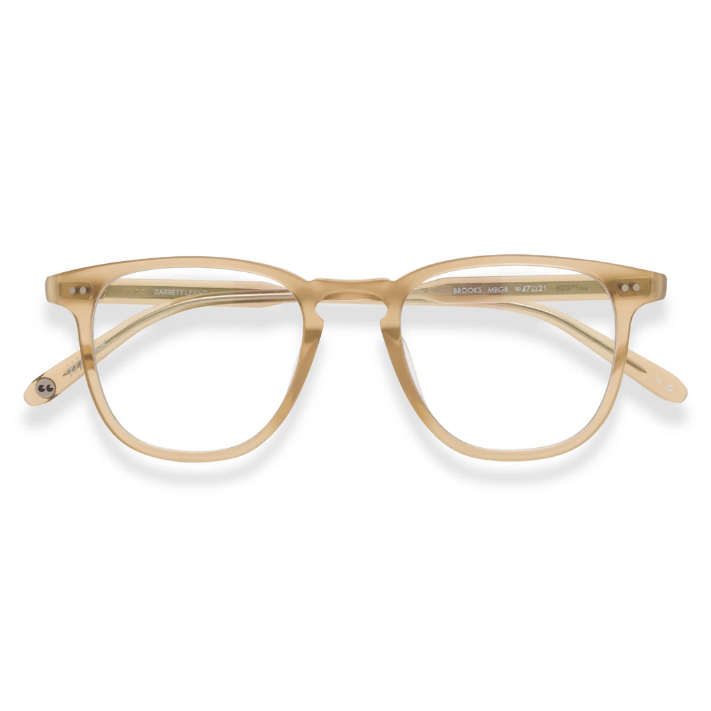 Garrett Leight GLCO Brooks X JJJJOUND Matte Bottle Glass Brown - Optivog