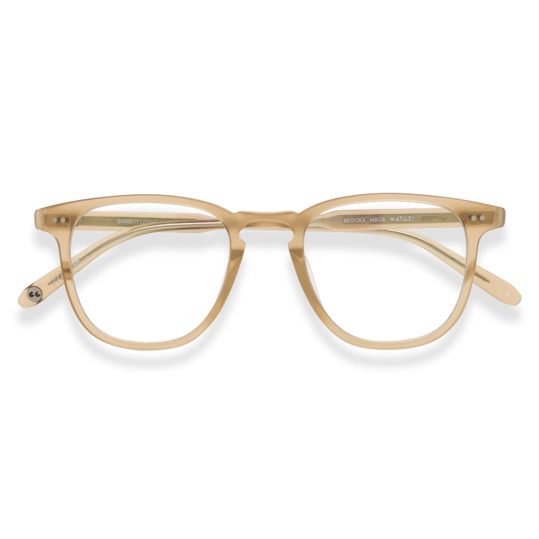 Garrett Leight GLCO Brooks X JJJJOUND Matte Bottle Glass Brown - Optivog