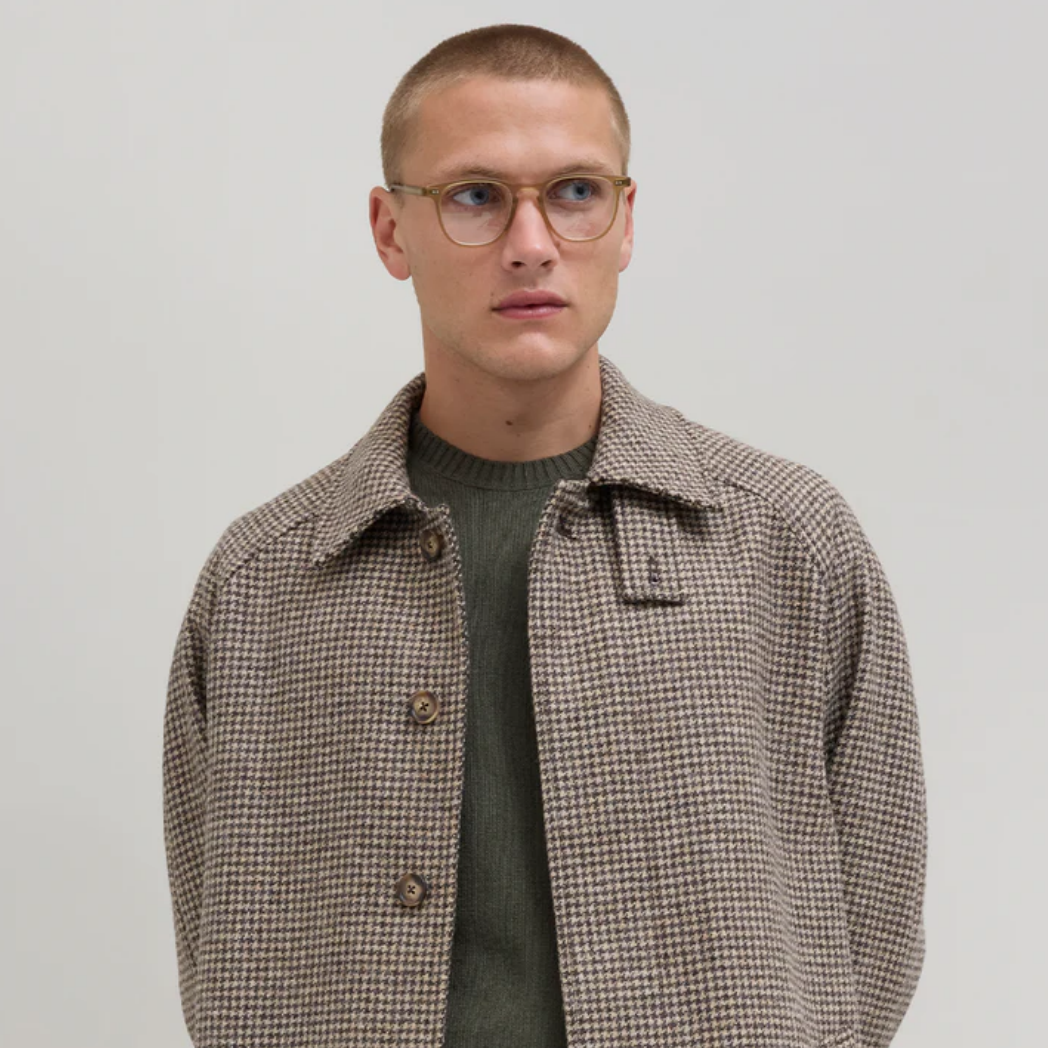 Garrett Leight GLCO Brooks X JJJJOUND Matte Bottle Glass Brown - Optivog